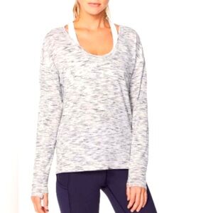 LULULEMON | Meant to move long sleeve in tiger space dye black/white - size 2
